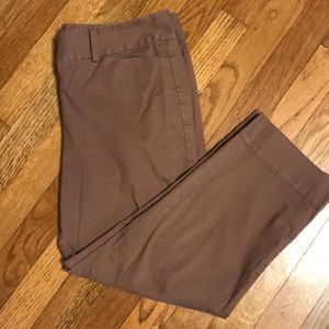 LOFT brown cotton cropped pants Size 6